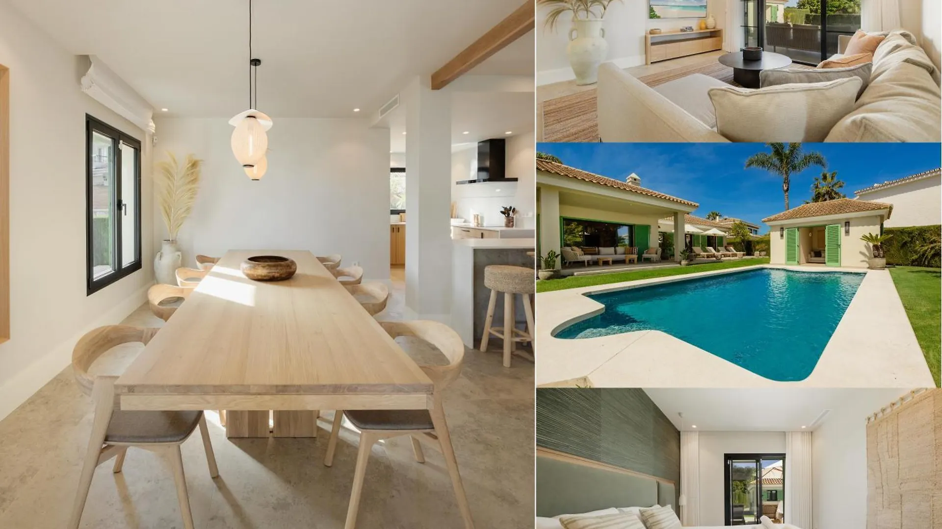 Mediterranean Villa, On One Floor, With Private Heated Pool, Large Garden And Terrace, With Barbecue, And Close To The Sea, In La Cala De Mijas